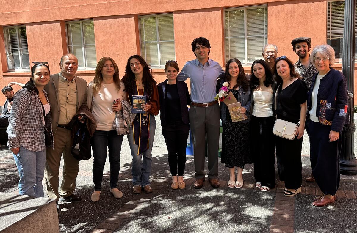 2024 Armenian Studies Graduates with Parents and Faculty
