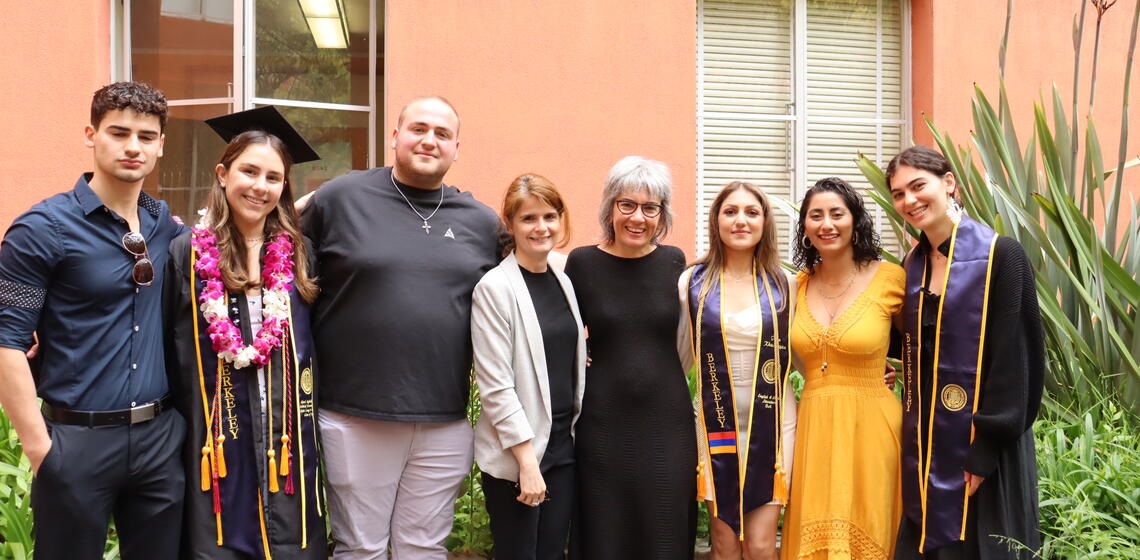 2023 Armenian minor and major track graduates with Dr. Douzjian and Dr. Derderian