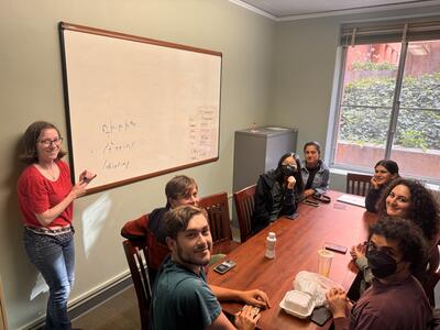 ALBA team during their weekly meetings in Dwinelle Hall ALBA Meeting